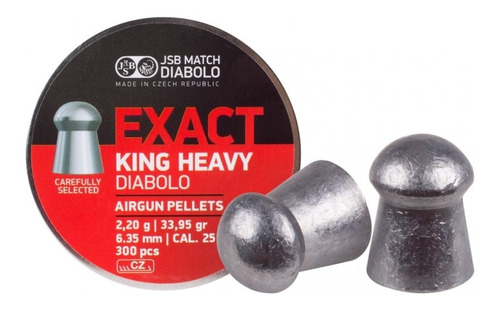 300 Pellets Jsb Exact King Heavy 6.35mm 33.95gr Xchws C