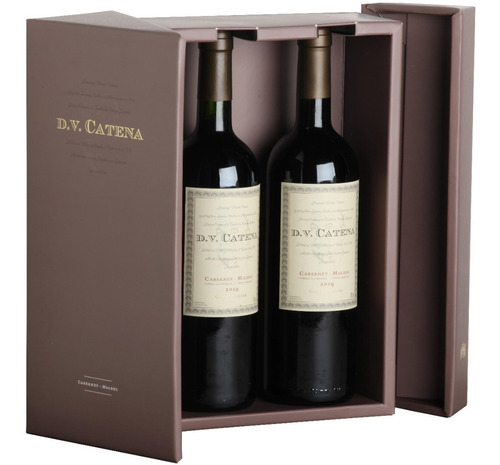 Estuche Vino Dv Catena Cabernet Malbec X2 Botellas 750 Ml