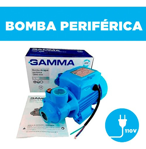 Motobomba Periférica Bomba De Água 1/2 Hp G2761br Gamma