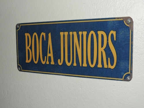 Cartel De Chapa 13x30 Boca Juniors Regalo Dia Del Padre