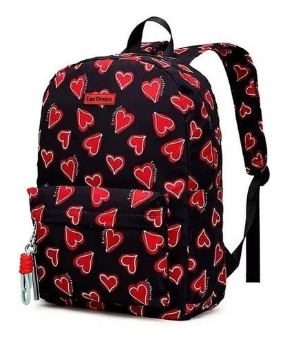 Imagen 4 de 5 de Mochila Mujer Urbana Las Oreiro Negra Bolsillo Original