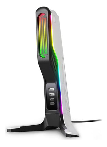 Ifyoo Rgb Juego Headset Stand Con 2 Puertos Usb Y 1 Dr9vs