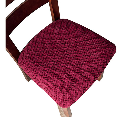 Fundas De Asiento Para Silla De Comedor, Color Rojo Vino