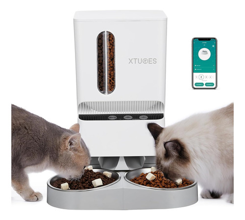 Xtuoes Dispensador Automático Comida Gatos Perros 5l