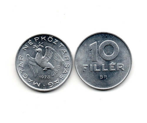 Hungria Moneda 10 Filler Año 1973 Km#572 Sin Circular