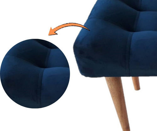 Imagem 2 de 2 de Puff Kit 2 Puffe Pé Palito Banqueta Confortável