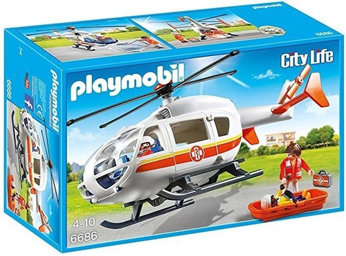 Helicóptero Médico De Emergencia Playmobil