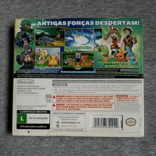 Pokémon Alpha Sapphire Nintendo 3ds (Usado)