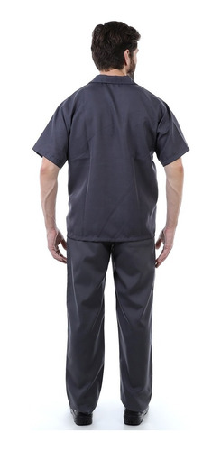 Uniforme Masculino Botão Limpeza Produção Mecânica Construçã