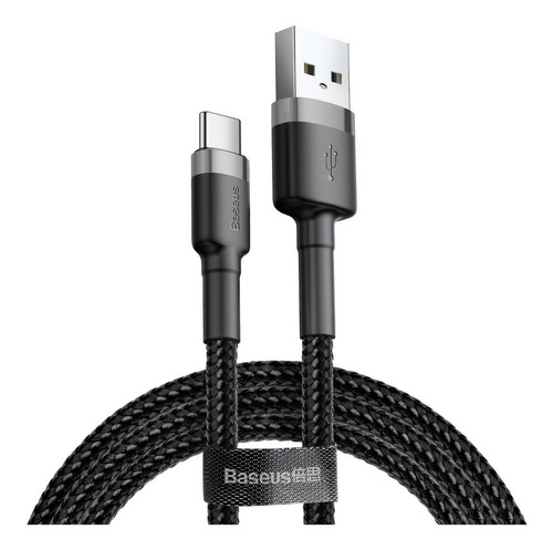 Cable usb tipo C Baseus rojo/negro con entrada USB salida USB-C