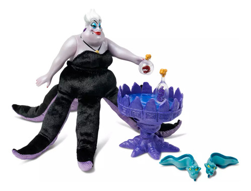 Ariel La Sirenita Tritón Y Ursula Set Deluxe Disney Store
