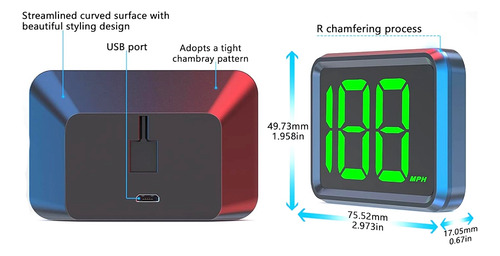 Velocímetro Gps Para Carro Velocímetro Universal De Mph Usb