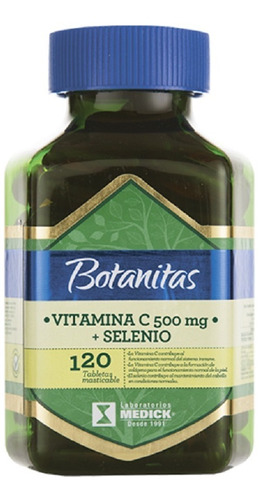 Vitamina C 500mg Selenio 120tab - Unidad a $362