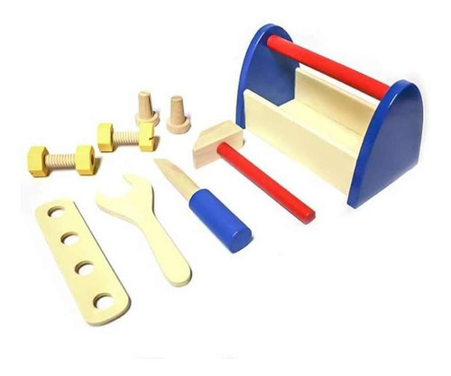 Maletín Caja De Herramientas Madera Juguete