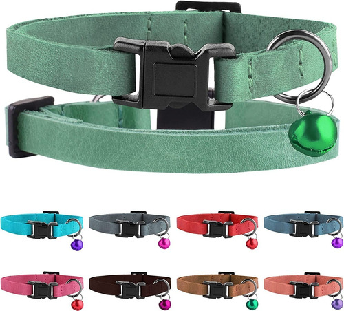 Murom Breakaway - Collar De Gato De Cuero Suave Ajustable