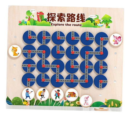 Maze Board Toy Balance Hand Eye Madera Para El Hogar Niños