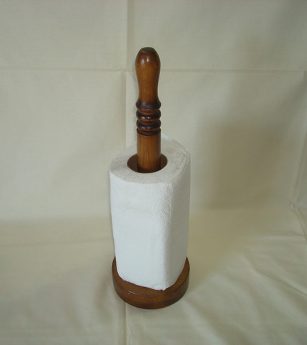 Porta Rollo De Madera Maciza Para Cocina (Usado)