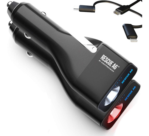 Rescue A6 Emergency 6-in1 Car Safety Device Usb Car Charger 