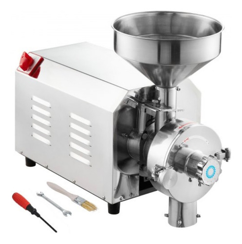 Molinillo De Grano Eléctrico Rectificador Comercial 2200w Plateado