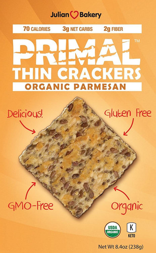 Galletas Finas Primarias De Julian Bakery | Queso Parmesano