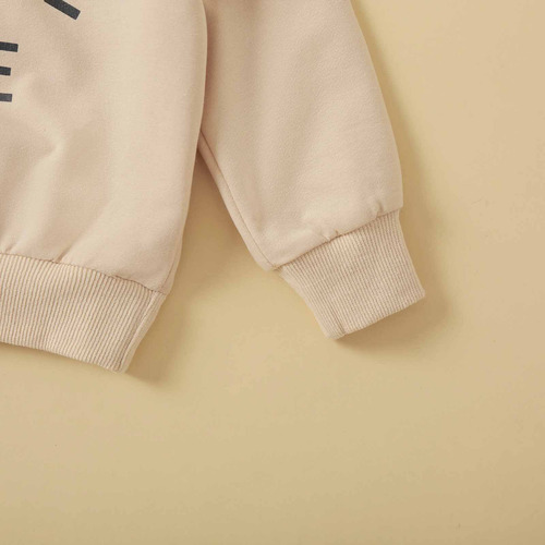 Sudadera De Invierno Con Cuello Redondo Y Manga Larga Con Es