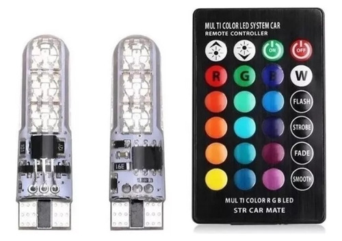 Luz De Posición Led T10 C/control Rgb Para Vw Gol Gl 2007