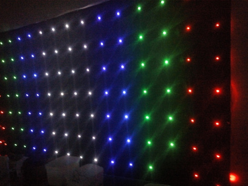 Cortina Led Balcão Dj- 4,0 X 1,0 M-lateral-palco Show Preto