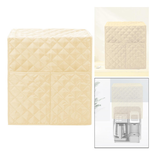 Cubierta De Máquina Para Hacer Café, Lavable, Beige