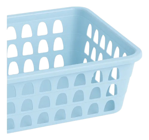 Kit 2 Cestos Médio Em Plástico P/ Organizar Multiuso