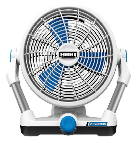 Hart Ventilador Híbrido, Aspa De 30.4 Cm, 20 V Y Sin Batería Cantidad de aspas 3 Color de la estructura Blanco Color de las aspas Azul Diámetro 30 cm Frecuencia 50 Material de las aspas Plástico