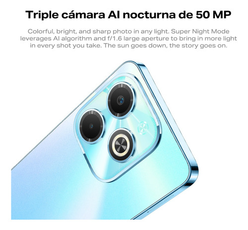 Celular Infinix Hot 40i Dual Sim 8gb Ram Azul 256gb Rom