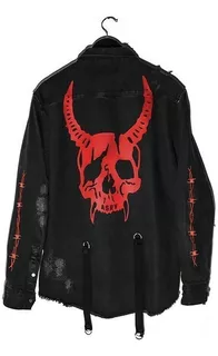 Casaco Vaquera Para Hombre Fashion Viper Demon Print