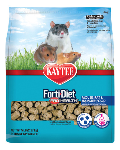 Kaytee Forti Diet Pro Health Comida Para Ratas Y Ratones, Be