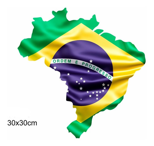 Imagem 1 de 1 de 2und Adesivo Bandeira Carro Brasil Bolsonaro 30x30 Patriota
