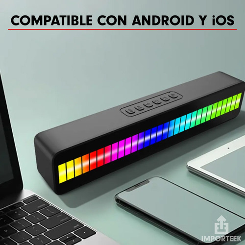 Z Barra Bocina Bluetooth Radio Recargable Portatil Luces Led