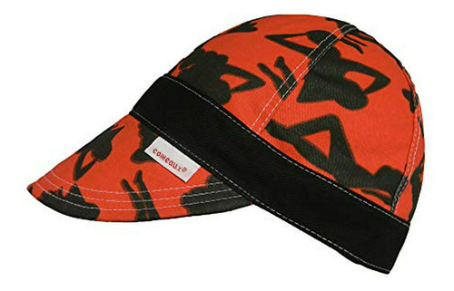Rojo - Negro Comeaux Caps Reversible Soldadura Cap Silueta 7
