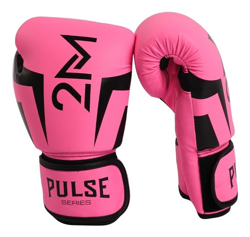 Imagen 8 de 10 de Guantes Boxeo Rosa 10 Y 12 Oz Velcro Importado Profesional