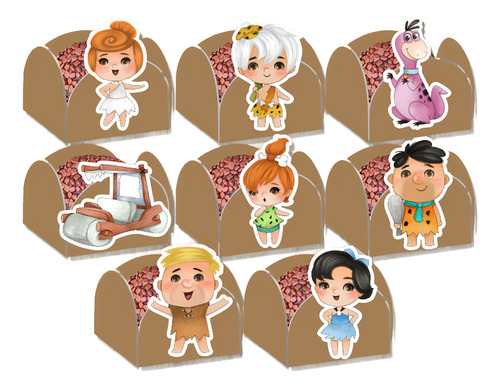 100 Forminhas P/ Doces Festa Flintstones Pedrita Para Colar