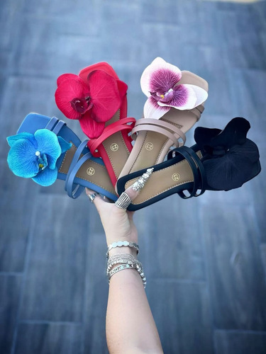 Sandalia De Piso Chanclas De Mujer Moda Para Dama Con Flores