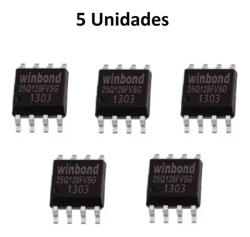 Imagem 2 de 4 de 25q128fvsg 25q128 Eprom Bios Ci Virgem 3.3v Winbond - 5 Pçs