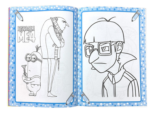 Mini Mega Libro Colorear Pintar Minion Villano Favorito