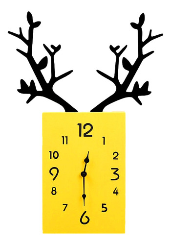 Reloj De Pared Rectangular De Madera De Estilo Nórdico, Colo