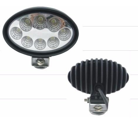 Faro Ovalado Auxiliar 8 Led 24w Tractor Agro Vial Mod. 511