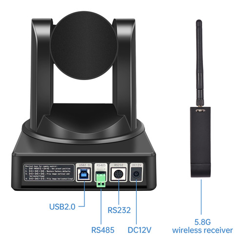 Cámara Web, Cámara Óptica, Vídeo Hd, 8 Mp, Usb, 8g, Ptz, Con
