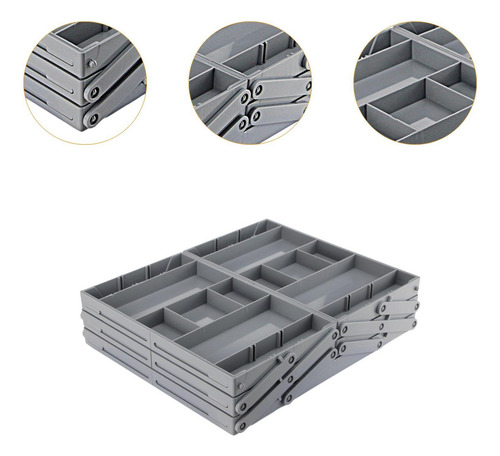 Organizador De Cajones Portátil Para 3 Niveles 25x30x6,8cm