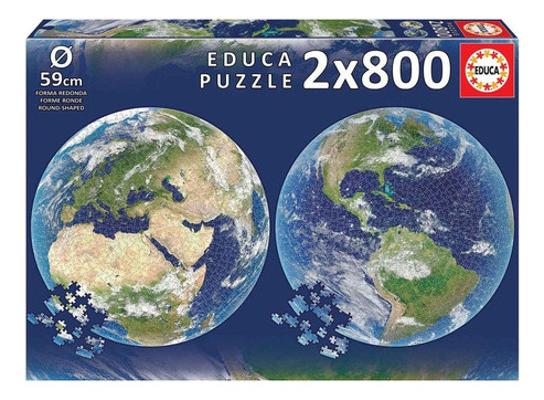 Puzzle Rompecabezas 2x800 Planeta Tierra Educa