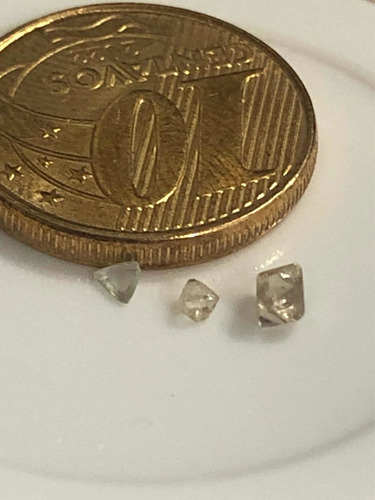 Diamantes Brutos Lote 34 Ptos Octaedro Perfeito 4 Mm Raro Branco