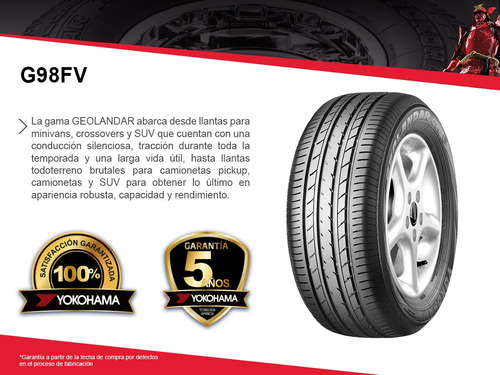 1 Llanta 225/65r17 G98fv Yokohama