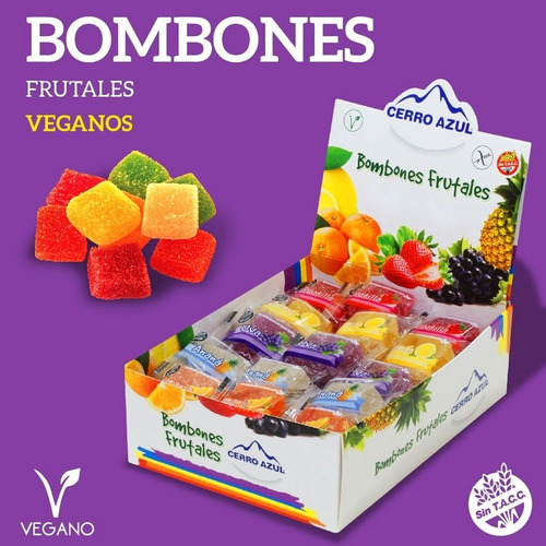 45 Bombones De Fruta Cerro Azul Sin Tacc Caja Cerrada