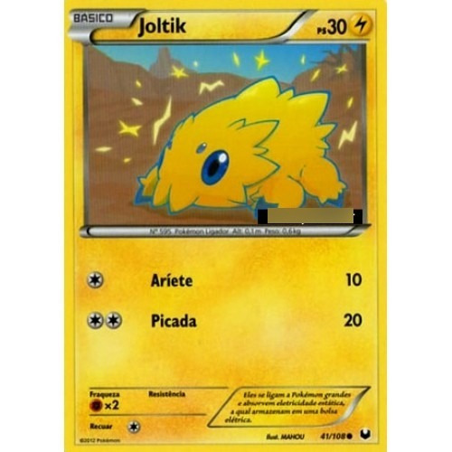 Joltik - Pokémon Elétrico Comum - 41/108 - Pokemon Card Game